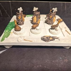 Hen-Feathers Golf Themed Tic Tac Toe Set